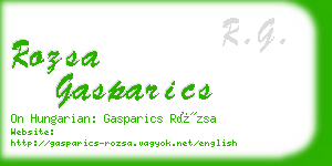 rozsa gasparics business card